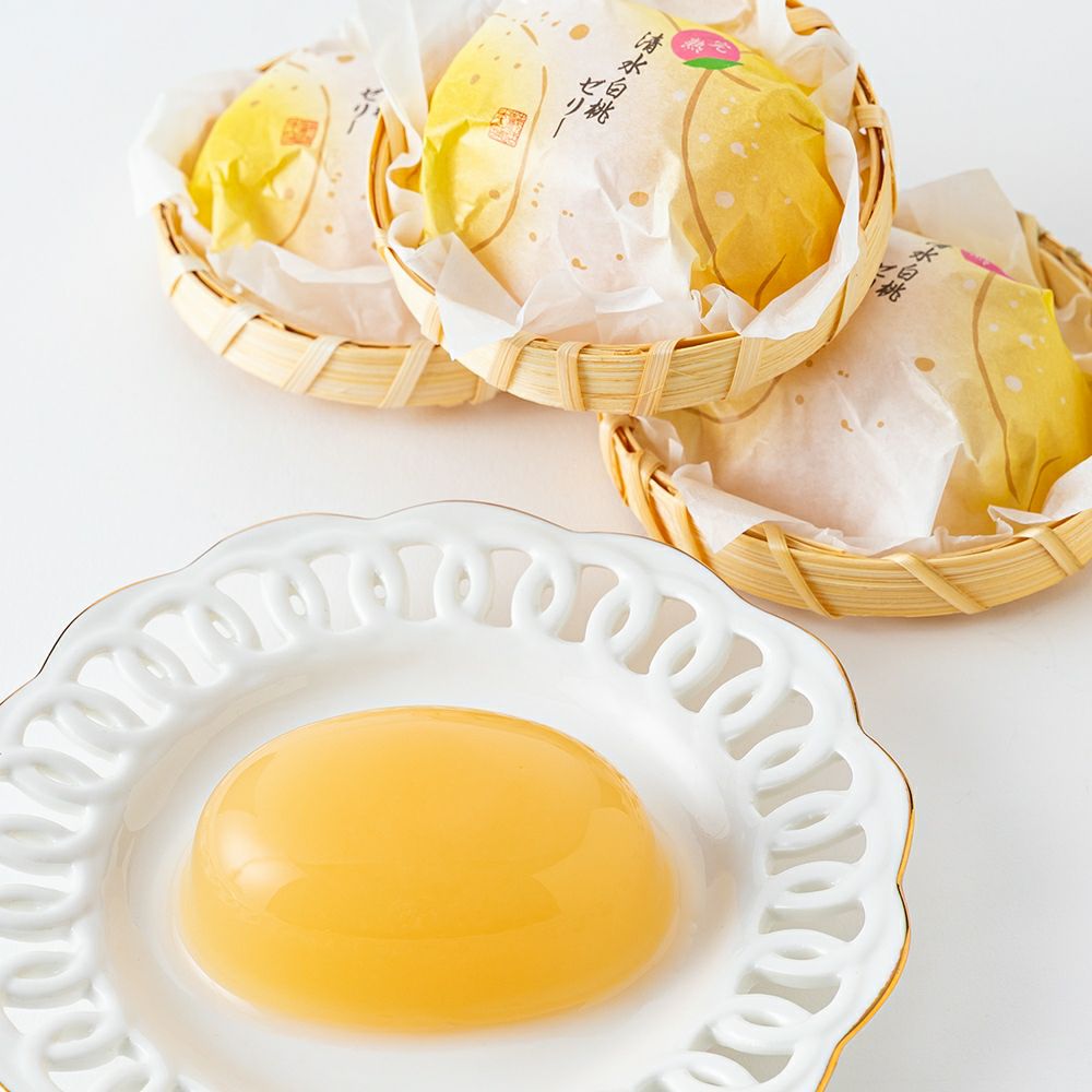 ≪ポイント２倍≫大久保白桃（桃ゼリー） 5個入