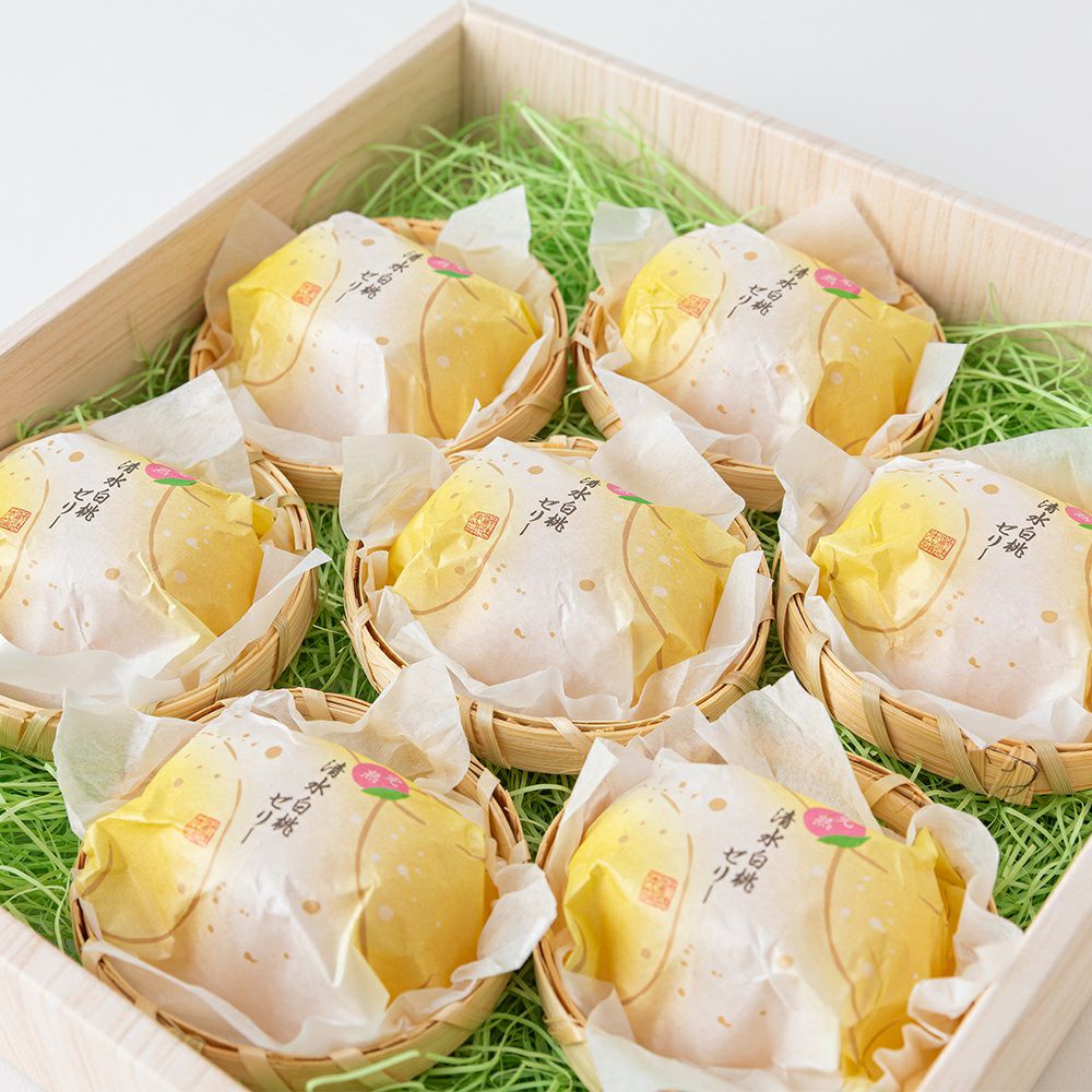 ≪ポイント２倍≫大久保白桃（桃ゼリー） 5個入